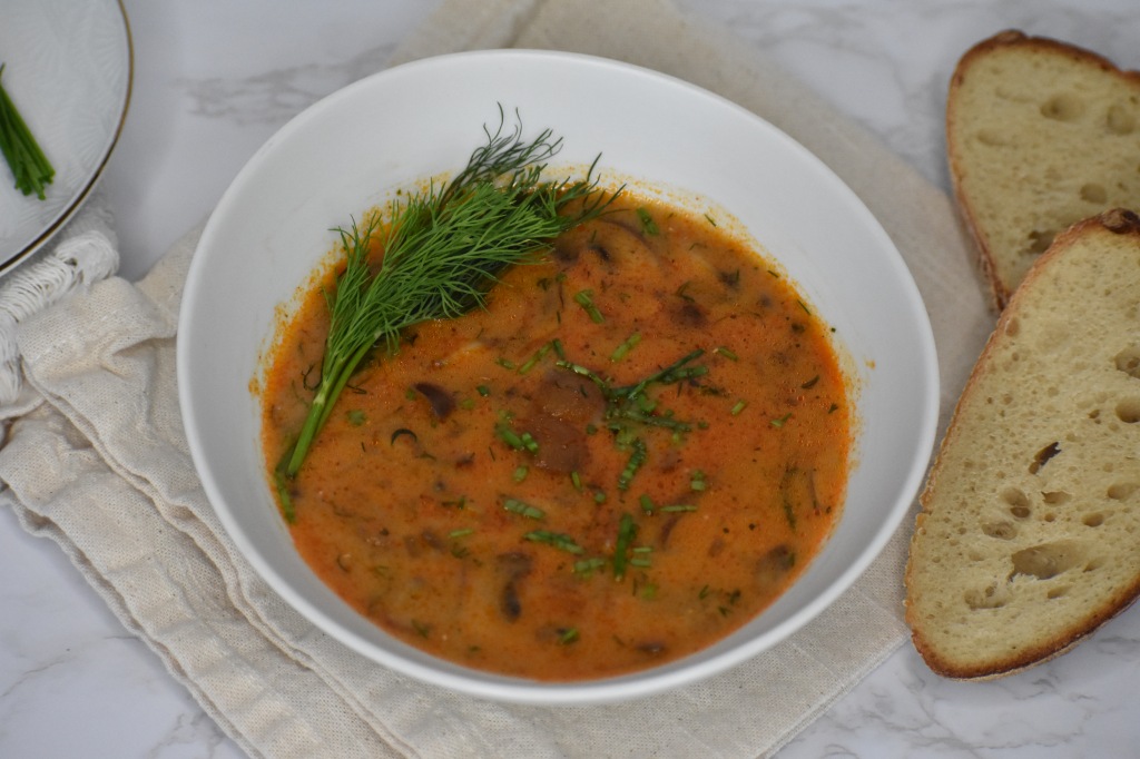 Hungarian Inspired Creamy Mushroom Soup