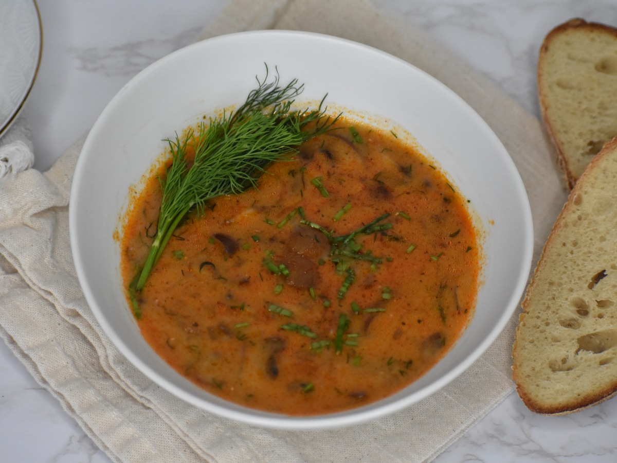 Hungarian Inspired Creamy Mushroom Soup